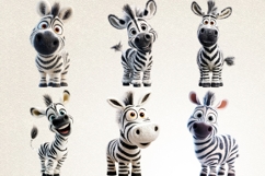 Funky Baby Zebra | 32 PNG Cute Zebra Clipart Transparent Art Product Image 6