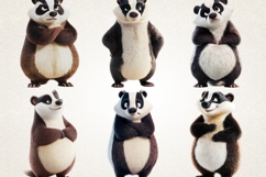 Funky Badger | 40 PNG Cute Badger Clipart Transparent Bundle Product Image 4