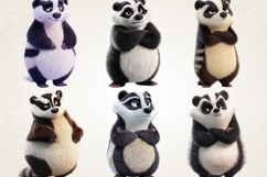 Funky Badger | 40 PNG Cute Badger Clipart Transparent Bundle Product Image 6