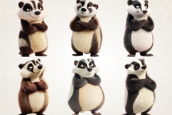 Funky Badger | 40 PNG Cute Badger Clipart Transparent Bundle Product Image 7