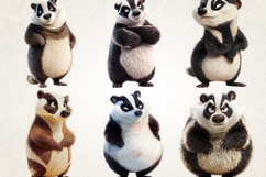 Funky Badger | 40 PNG Cute Badger Clipart Transparent Bundle Product Image 2