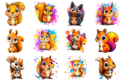 Woodland Animal PNG Squirrel Clipart Bundle 40 PNGS Product Image 3