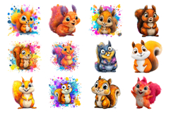 Woodland Animal PNG Squirrel Clipart Bundle 40 PNGS Product Image 4