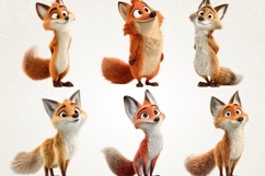Funky Forest Fox Clipart Bundle|38 Cute Fox PNG Transparent Product Image 3