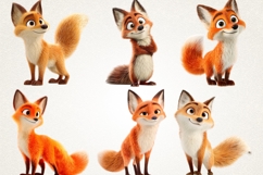 Funky Forest Fox Clipart Bundle|38 Cute Fox PNG Transparent Product Image 6