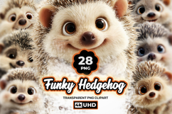 Cute Hedgehog PNG Bundle Woodland Animal Clipart Product Image 1