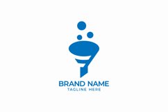 funnel letter f filter logo vector lab Product Image 1