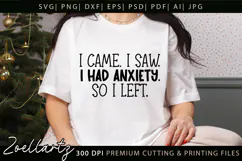 Funny Mental Health SVG Sarcastic Anxiety T-shirt Mug Design Product Image 1