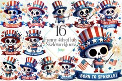 Funny 4th Of July Skeleton Quote Bundle Product Image 1