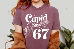 Funny 67 Cupid Says Six Seven PNG,67 valentine png,Preppy Product Image 8
