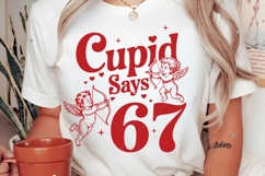 Funny 67 Cupid Says Six Seven PNG,67 valentine png,Preppy Product Image 4