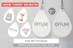 Funny 90s Tech Quotes Earring Product Image 1