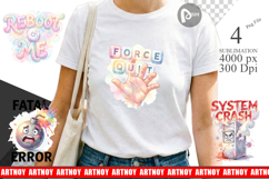 Funny 90s Tech Quotes Sublimation Product Image 1