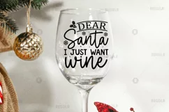 Dear Santa I just want wine SVG, Christmas Wine SVG Design Product Image 2