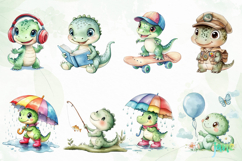 Funny Alligator Clipart Product Image 4