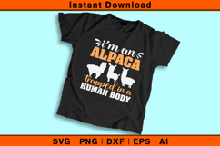 Funny Alpaca Lover SVG I’m an Alpaca in Human Body Product Image 2