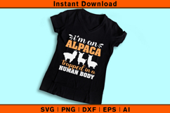 Funny Alpaca Lover SVG I’m an Alpaca in Human Body Product Image 3