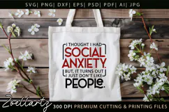Sarcastic Mental Health SVG Funny Anxiety T-shirt Mug Design Product Image 5