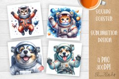 Funny animal Coaster Sublimation |cute animal Product Image 1