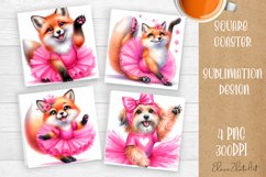 Funny animal Coaster Sublimation |cute animal Product Image 1