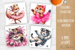 Funny animal Coaster Sublimation |cute animal Product Image 1