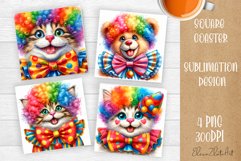 Funny animal Coaster Sublimation |cute animal Product Image 1