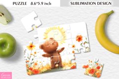 Watercolor Cartoon Bear| Kids Sublimation Puzzle Product Image 1