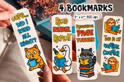 Funny Animal Bookmark Bundle | Printable Cute Reading Quotes Product Image 4