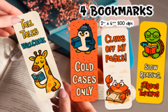 Funny Animal Bookmark Bundle | Printable Cute Reading Quotes Product Image 3