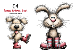 Funny Animal Boot Clipart Product Image 1