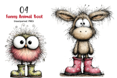 Funny Animal Boot Clipart Product Image 1