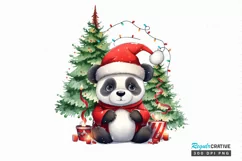 Funny animal christmas clipart Sublimation PNG Product Image 1
