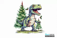 Funny animal christmas clipart Sublimation PNG Product Image 1
