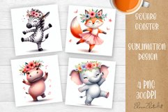 Funny animal Coaster Sublimation |cute animal Product Image 1