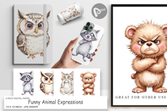 Digital Paper Funny Animal Faces Product Image 1