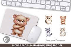 Mouse Pad Funny Animal Faces Product Image 1