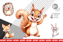 Funny Animal Faces Clipart Product Image 1