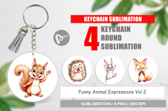 Keychain Funny Animal Faces Product Image 1