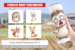 Tumbler Funny Animal Faces Product Image 1