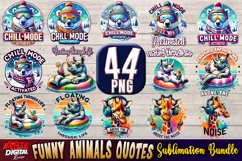 Funny Animals Quotes Sublimation Clipart Product Image 1