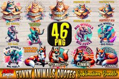 Funny Animals Quotes Sublimation Clipart Product Image 1