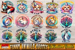 Funny Animals Quotes Sublimation Clipart Product Image 2