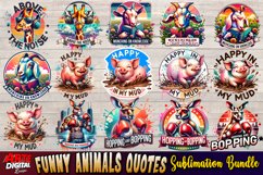Funny Animals Quotes Sublimation Clipart Product Image 2