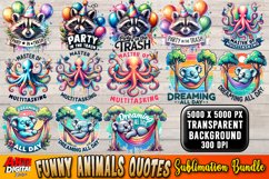 Funny Animals Quotes Sublimation Clipart 3 Product Image 3