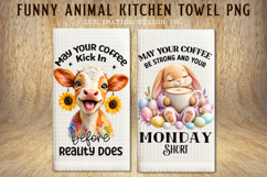 Funny Animal Kitchen Towel PNG Product Image 1