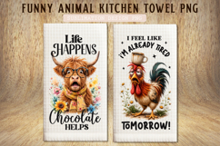 Funny Animal Kitchen Towel PNG Product Image 1