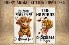 Funny Animal Kitchen Towel PNG Product Image 1