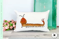 big centipede print on a pillow