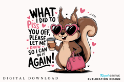 Funny Animal Sarcastic PNG, Funny Squirrel PNG Product Image 1