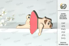 Funny Animal Shelf Sitter Decor Laser Cut. Dog SVG Product Image 1